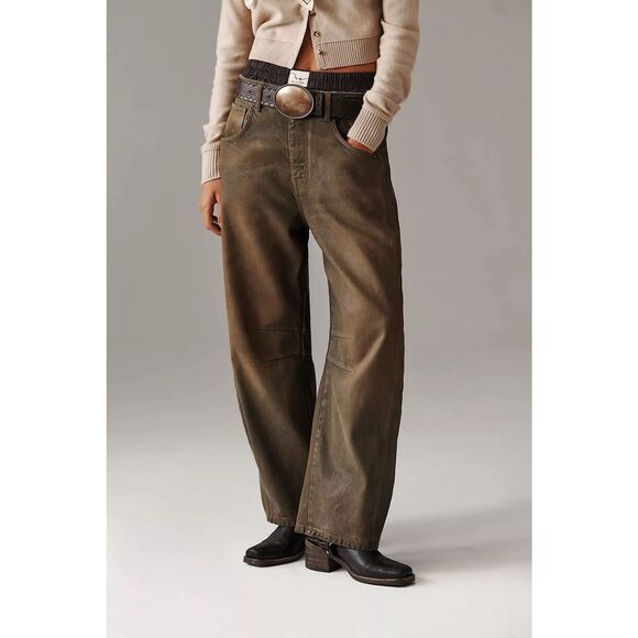 New Free People We The Free Good Luck Coated Jeans Size 31 - Picture 5 of 9